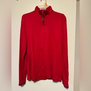 Banana republic luxury touch red quarter zip